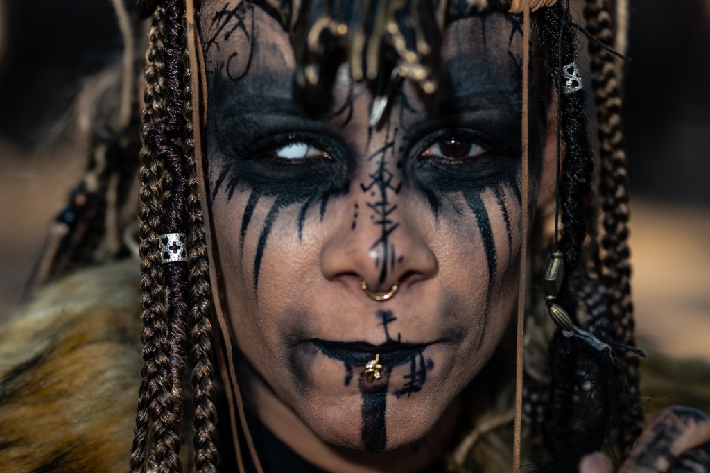 Intricate Warrior Makeup